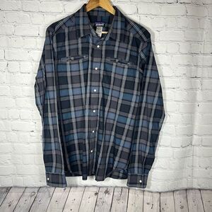 Patagonia Men's Worn Wear Wagner Plaid Shirt Size‎ M Medium Style 54030 Snaps